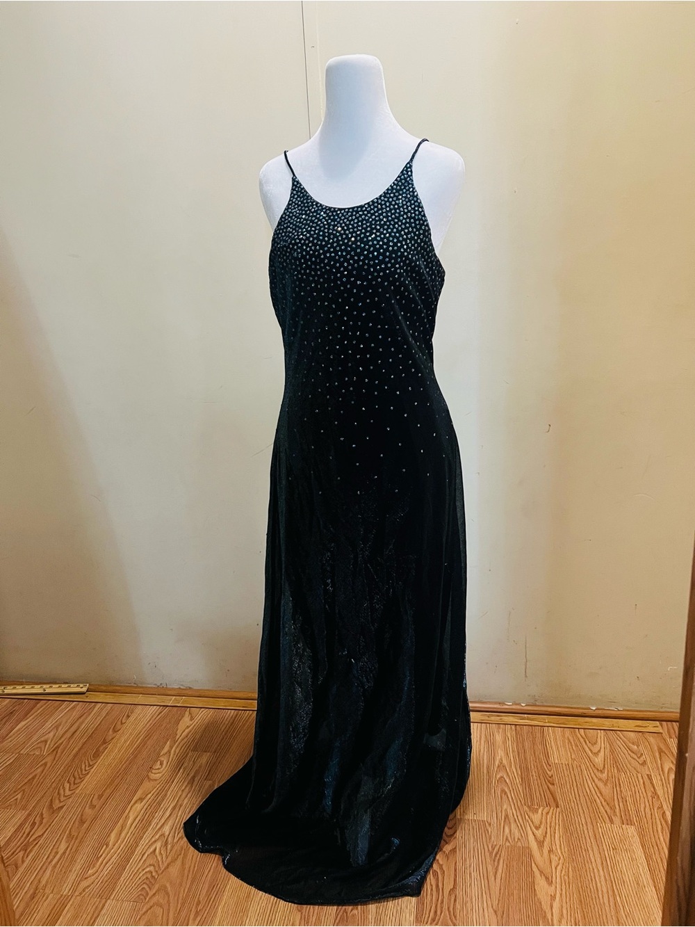 Black Maxi Dress with Spaghetti Straps